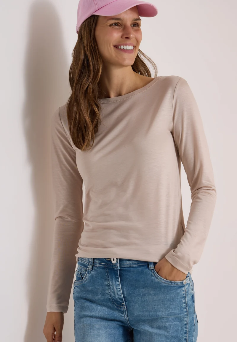 NOS Solid Layering Shirt, cashmere beige