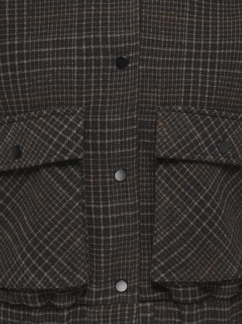ONLMIKA CHECK BOMBER JACKET OTW, Black Coffee/Check