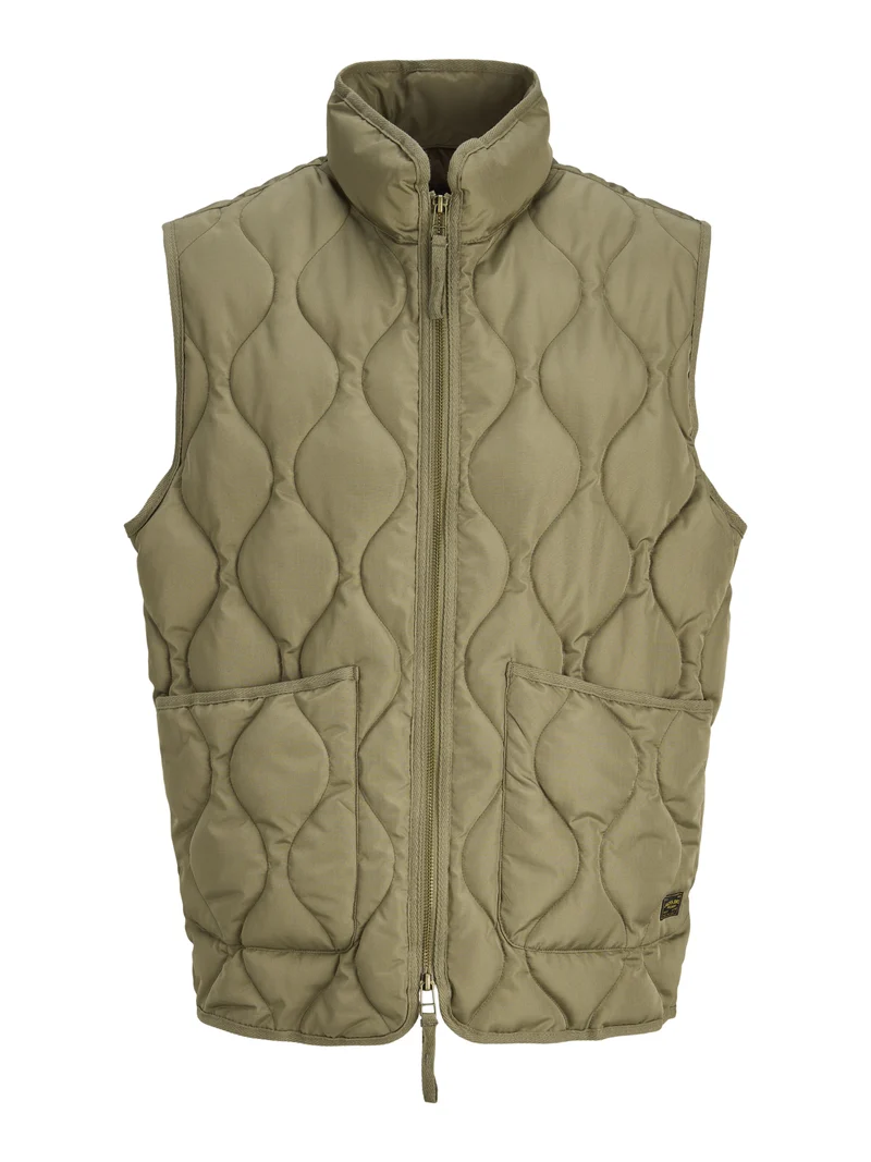 JPRBLUCLYDE QUILTED VEST, Dusky Green
