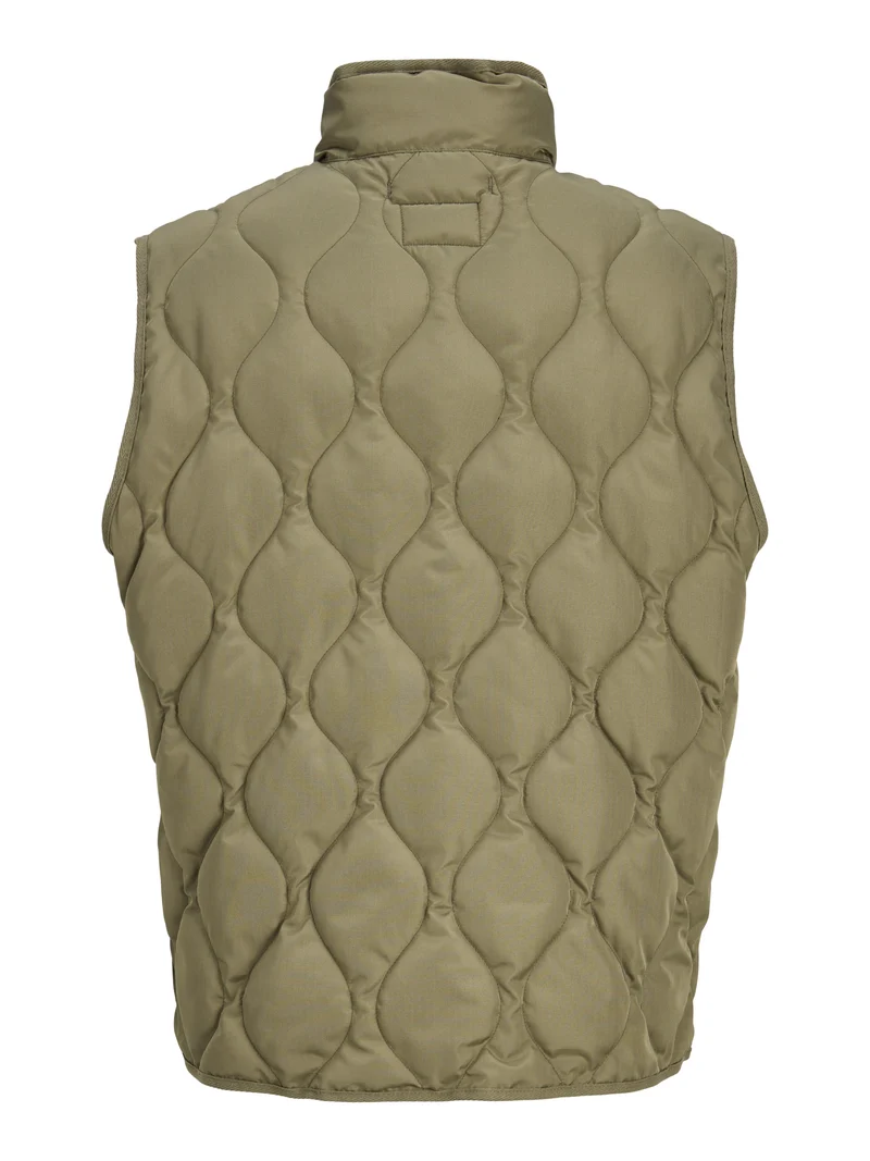 JPRBLUCLYDE QUILTED VEST, Dusky Green