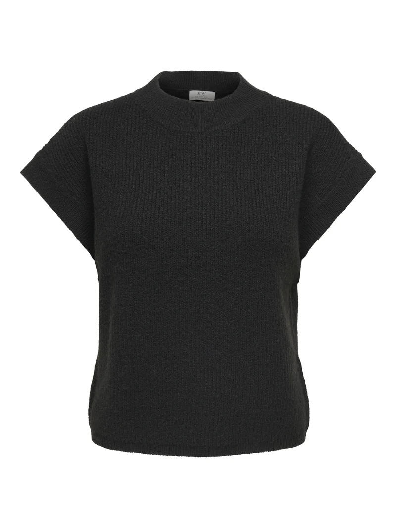 JDYELNE S/S O-NECK PULLOVER KNT, Black