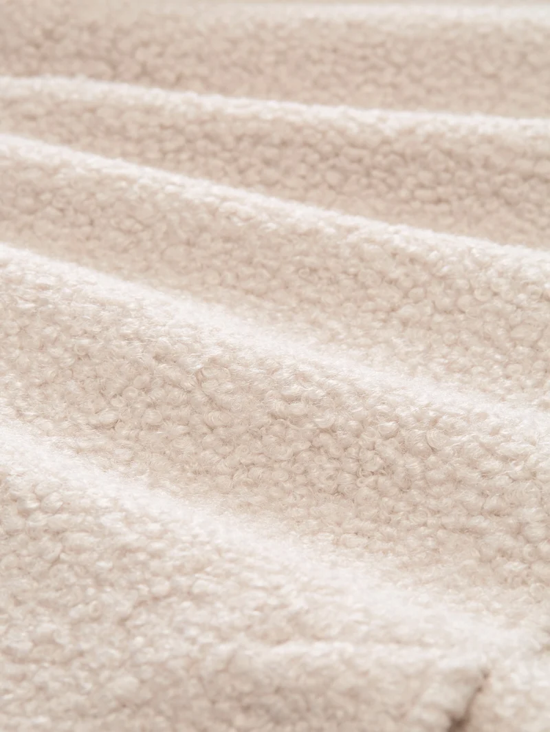 boucle coat, cold beige