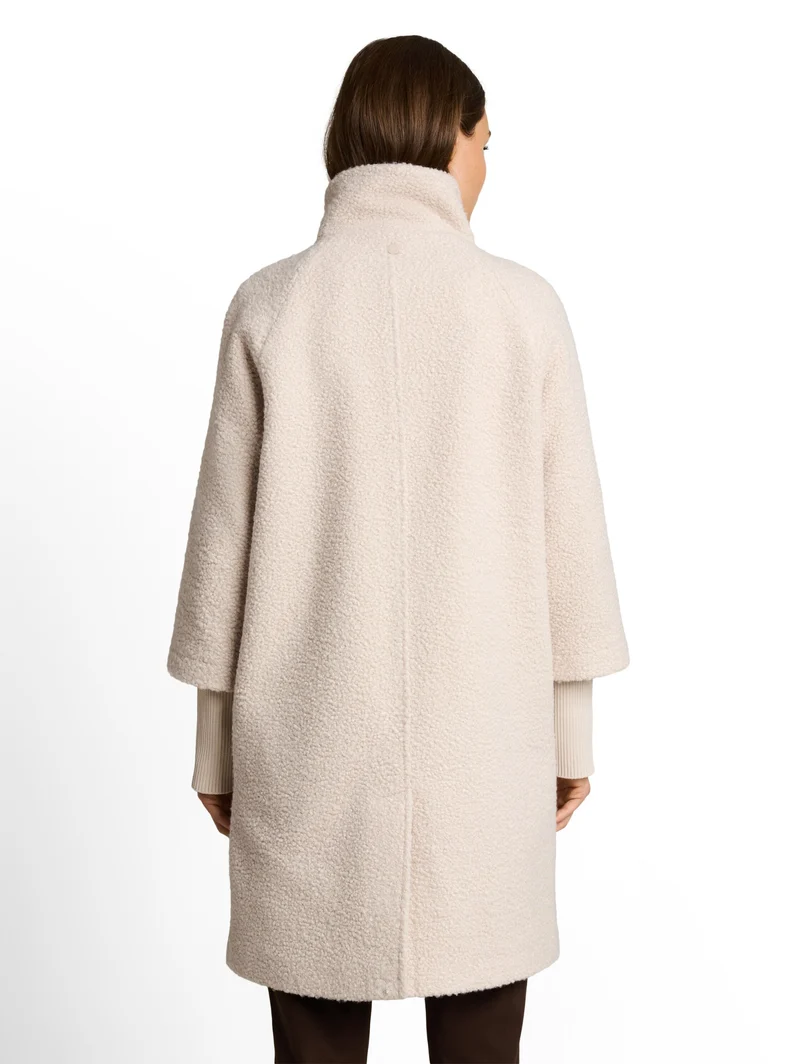 boucle coat, cold beige