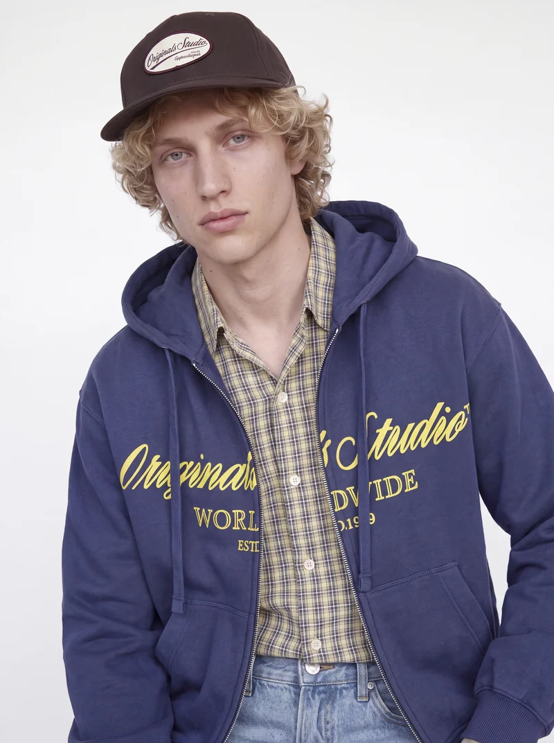 JORNORREBRO FRONT SWEAT ZIP HOOD, Crown Blue
