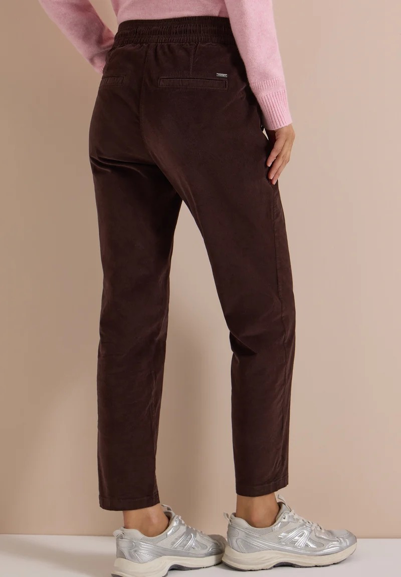 CECIL - Mid Waist Slim Leg Hose im Casual Fit - Farbe: truffle brown
