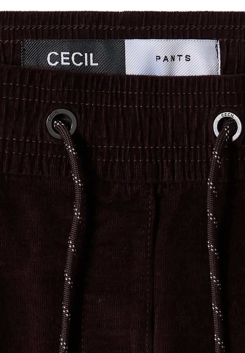 CECIL - Mid Waist Slim Leg Hose im Casual Fit - Farbe: truffle brown