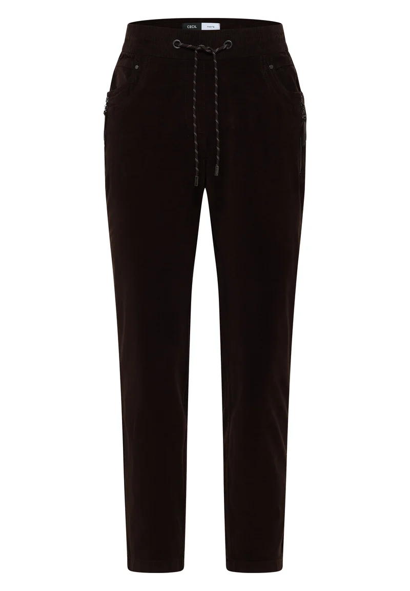 CECIL - Mid Waist Slim Leg Hose im Casual Fit - Farbe: truffle brown