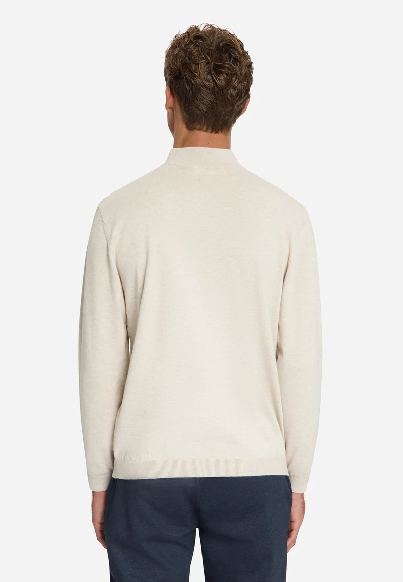 Pullover Turtle Neck Melange, Stone