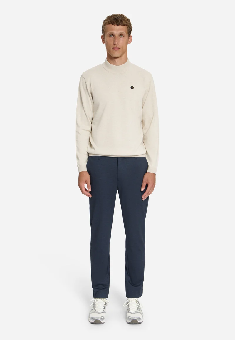 Pullover Turtle Neck Melange, Stone