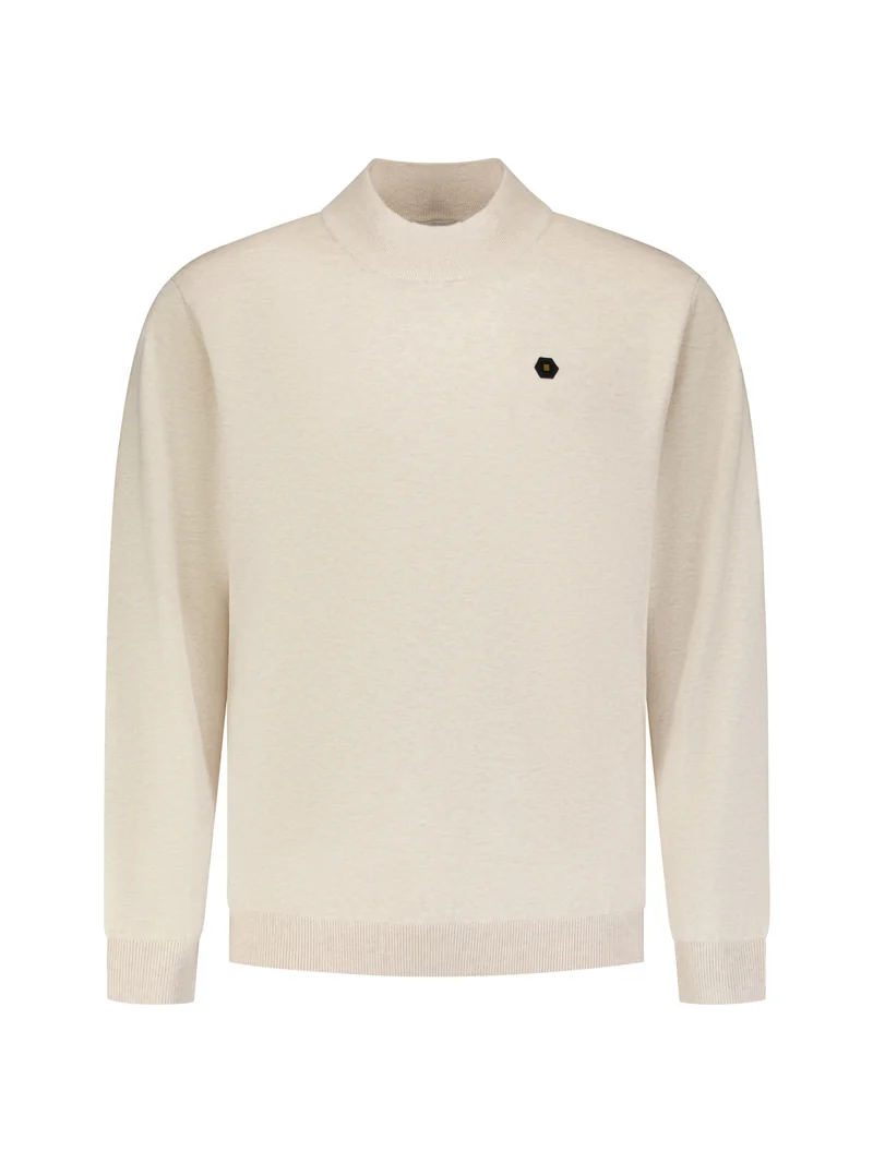 Pullover Turtle Neck Melange, Stone