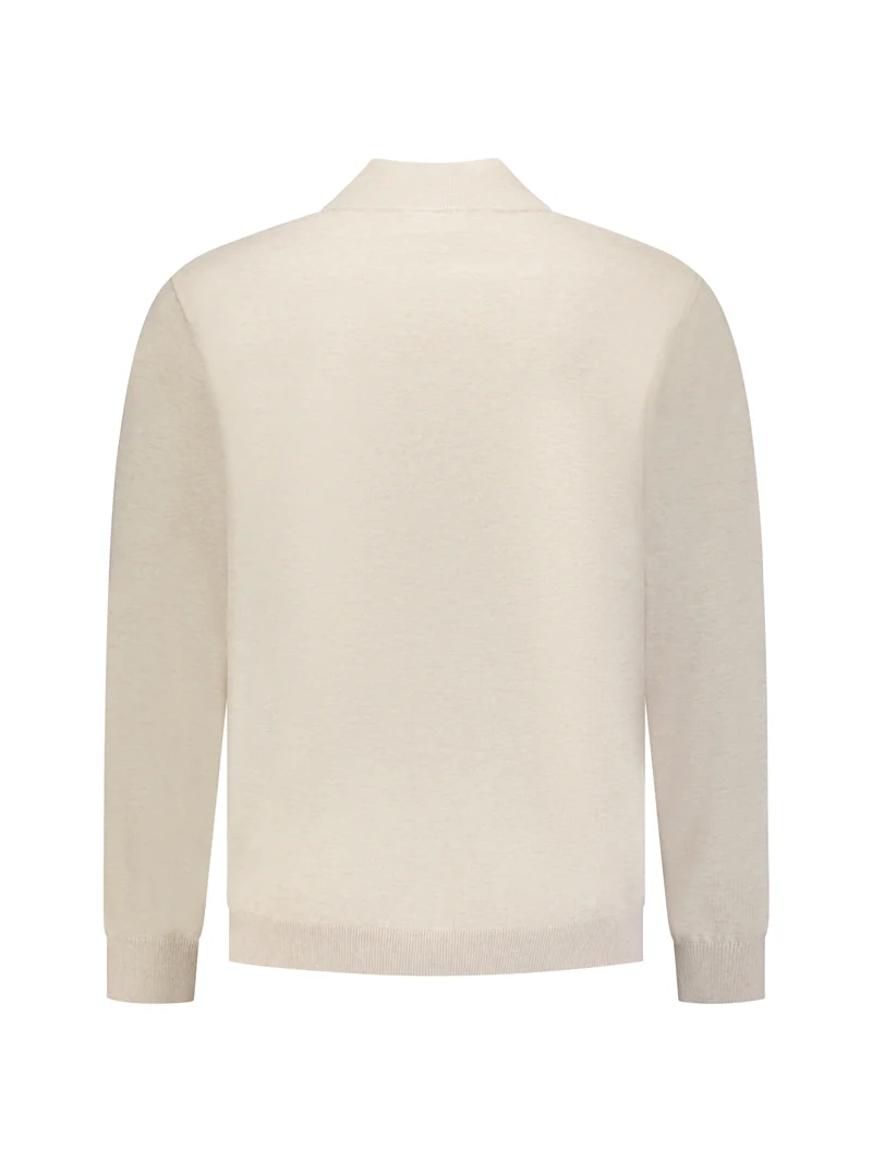 Pullover Turtle Neck Melange, Stone