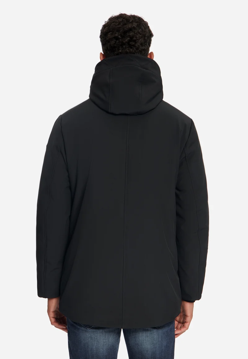 Jacket Hooded Softshell, Black