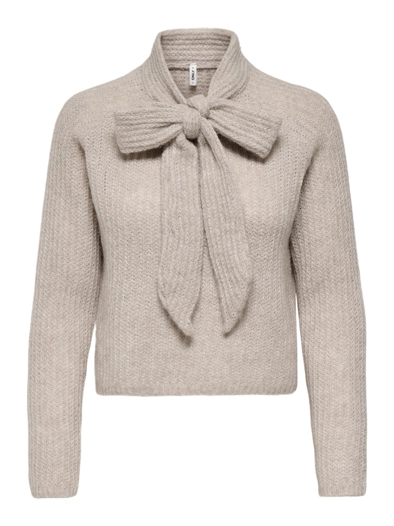 ONLKAPPA LS BOW HIGHNECK KNT, String/Melange