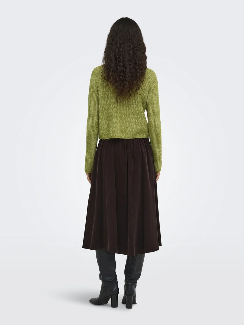 ONLKAPPA LS BOW HIGHNECK KNT, Cardamom Seed/Melange