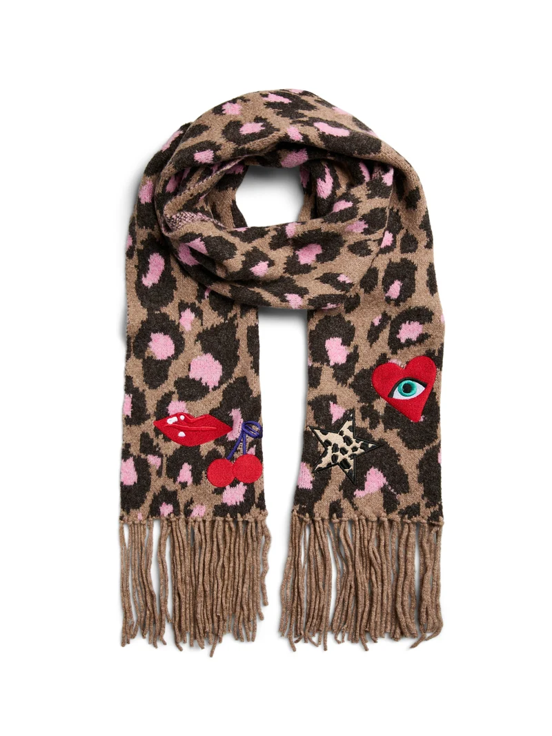 PCANGLE SCARF BC, Bison/Leo/Patches