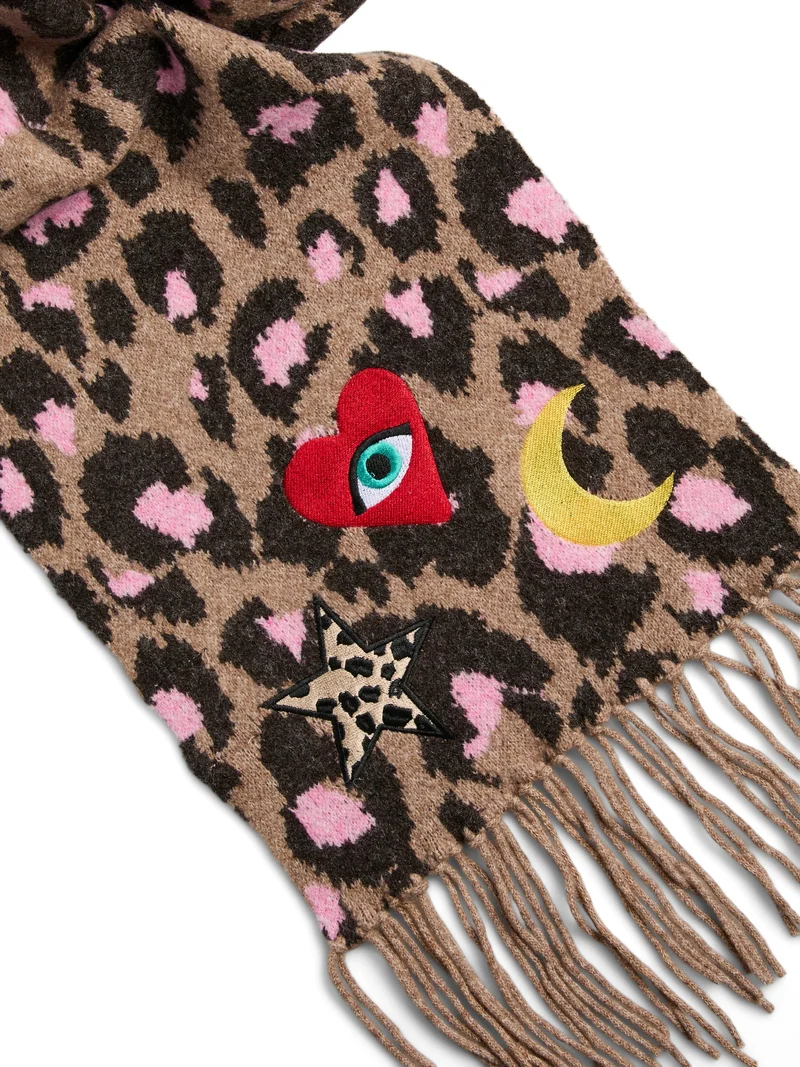 PCANGLE SCARF BC, Bison/Leo/Patches