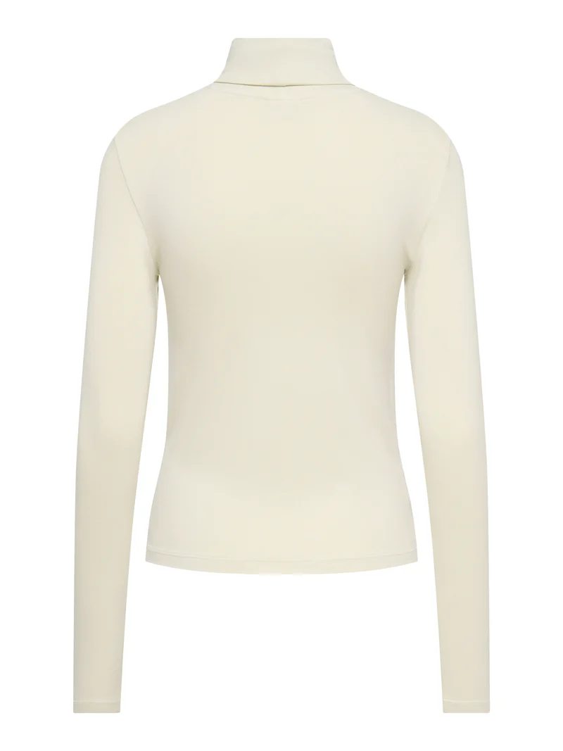 JDYSISSY L/S HIGHNECK TOP JRS DIA, Oatmeal