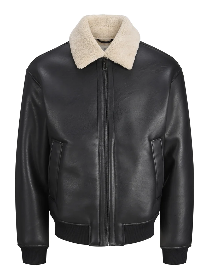 JPRBLULUKE BOMBER JACKET SN, Black/PU