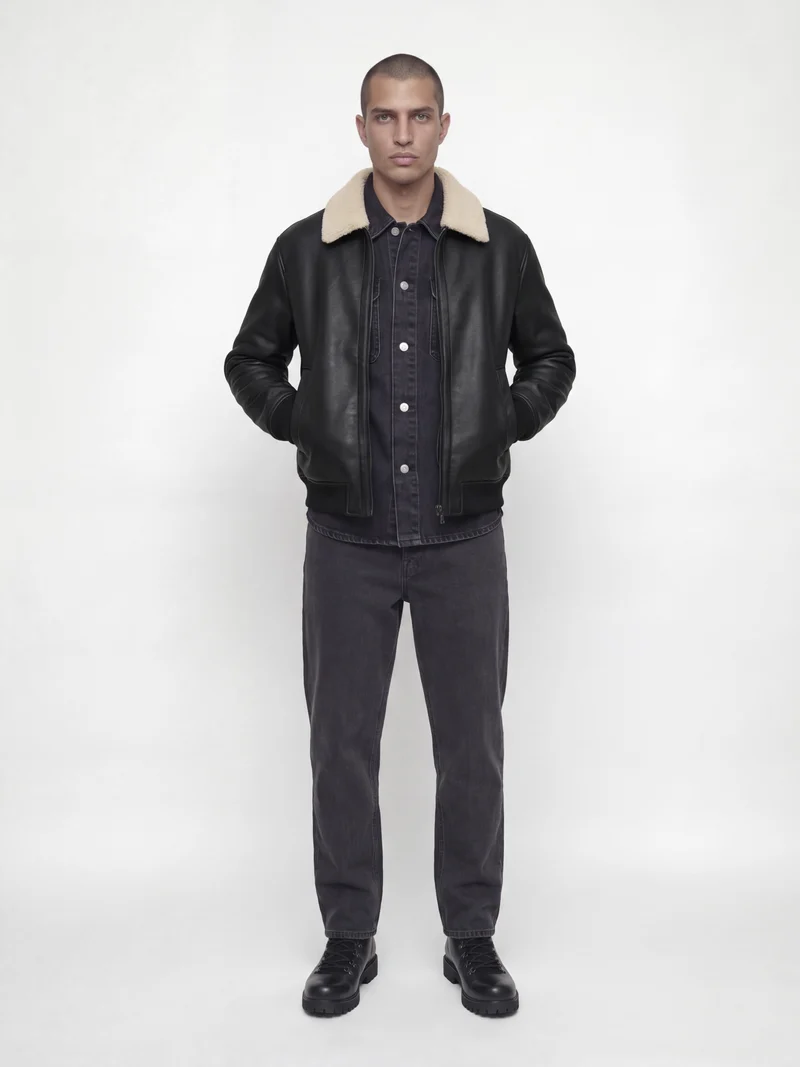 JPRBLULUKE BOMBER JACKET SN, Black/PU