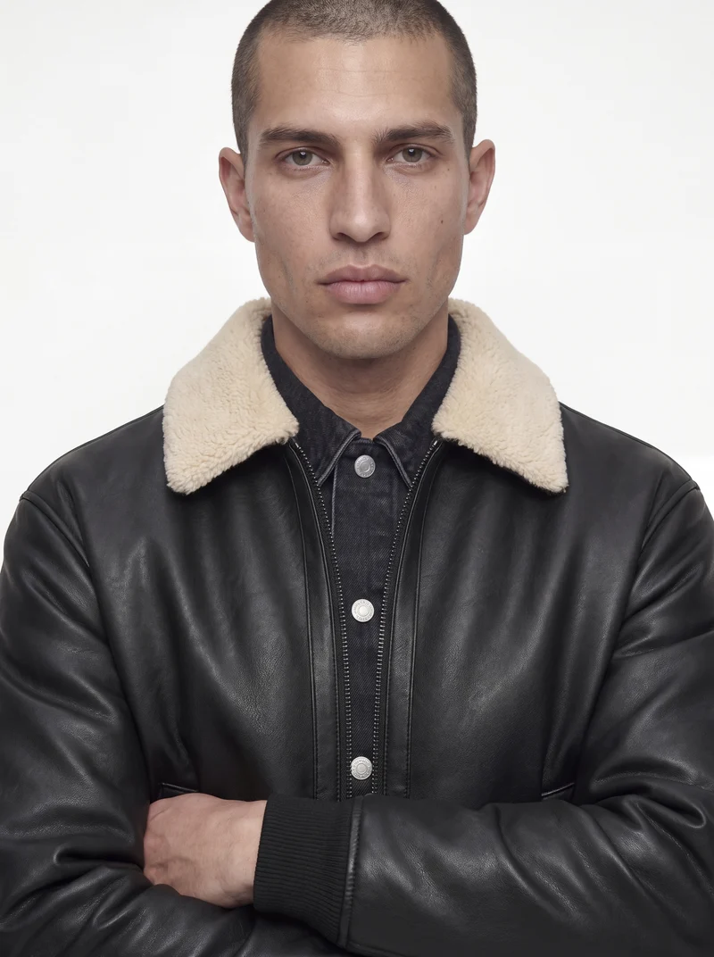 JPRBLULUKE BOMBER JACKET SN, Black/PU