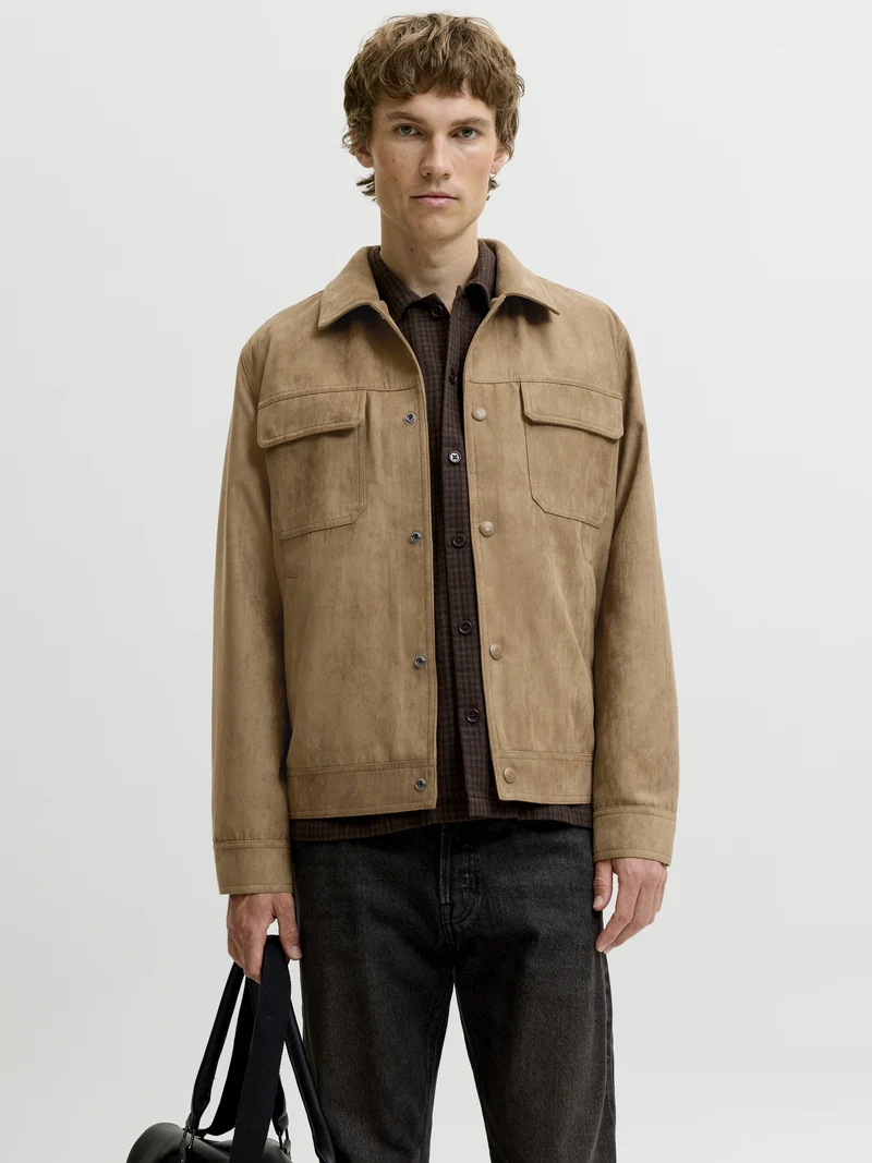 JPRBLAWAYNE TRUCKER JACKET, Petrified Oak
