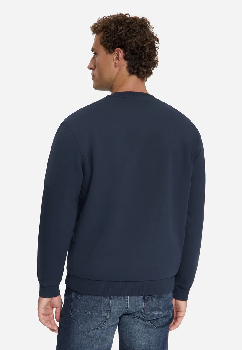 Sweater Crewneck Brushed inside, Dark Night