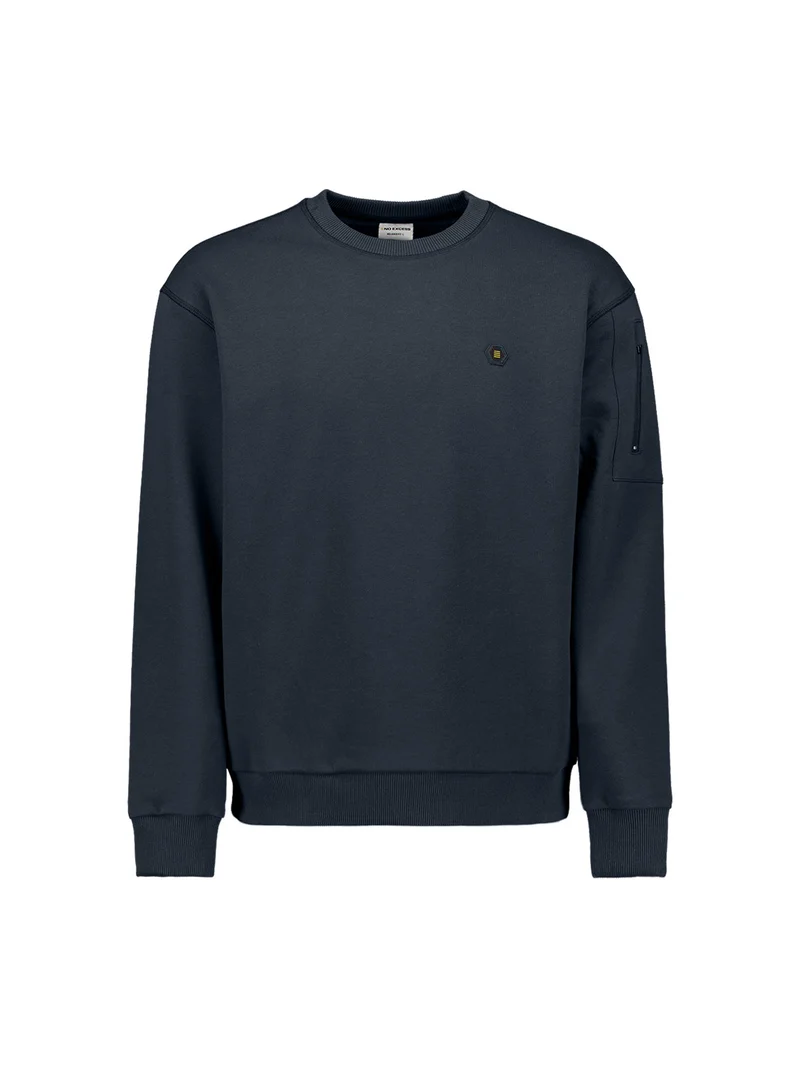 Sweater Crewneck Brushed inside, Dark Night