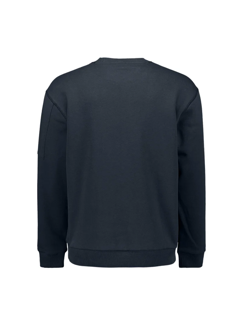 Sweater Crewneck Brushed inside, Dark Night