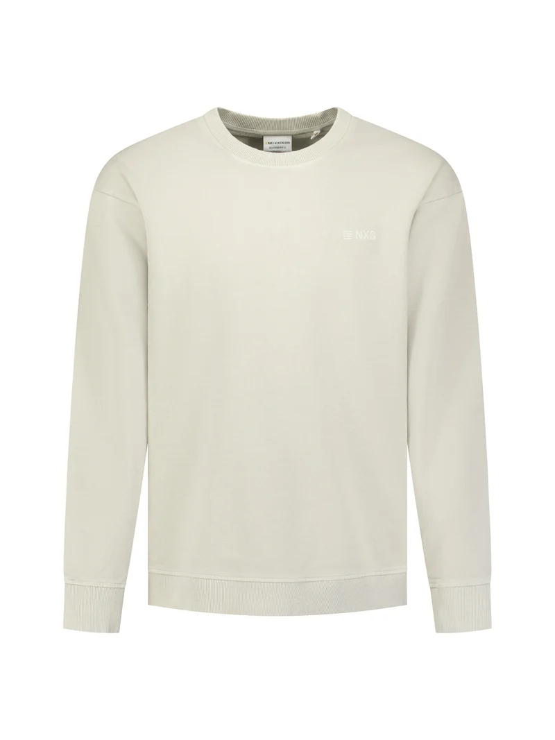 Sweater Crewneck French Terry Garment Dyed, Cement