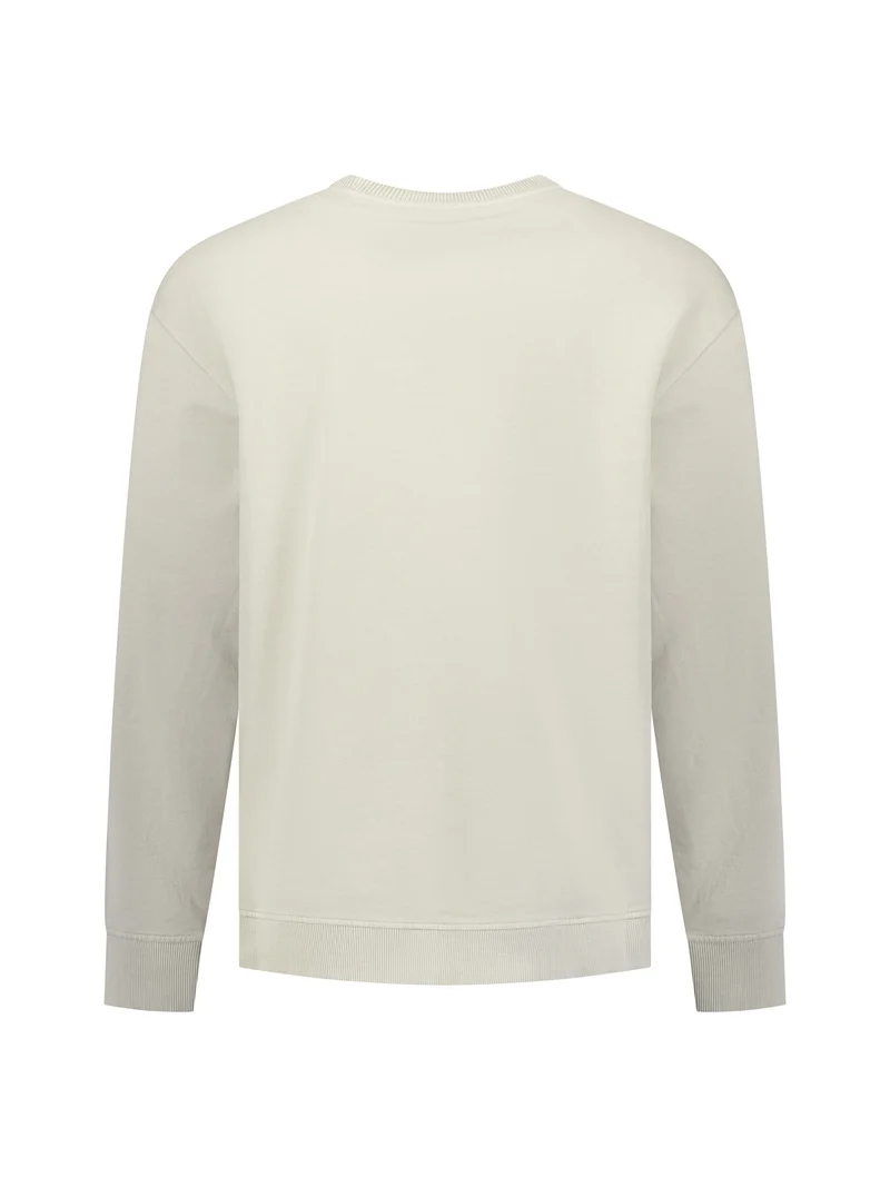 Sweater Crewneck French Terry Garment Dyed, Cement