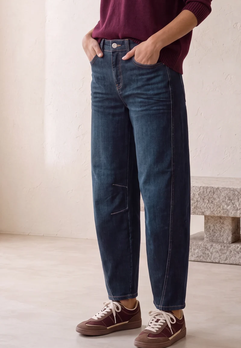 Style Karlie Barrel,hw,dark bl, Dark Blue Washed