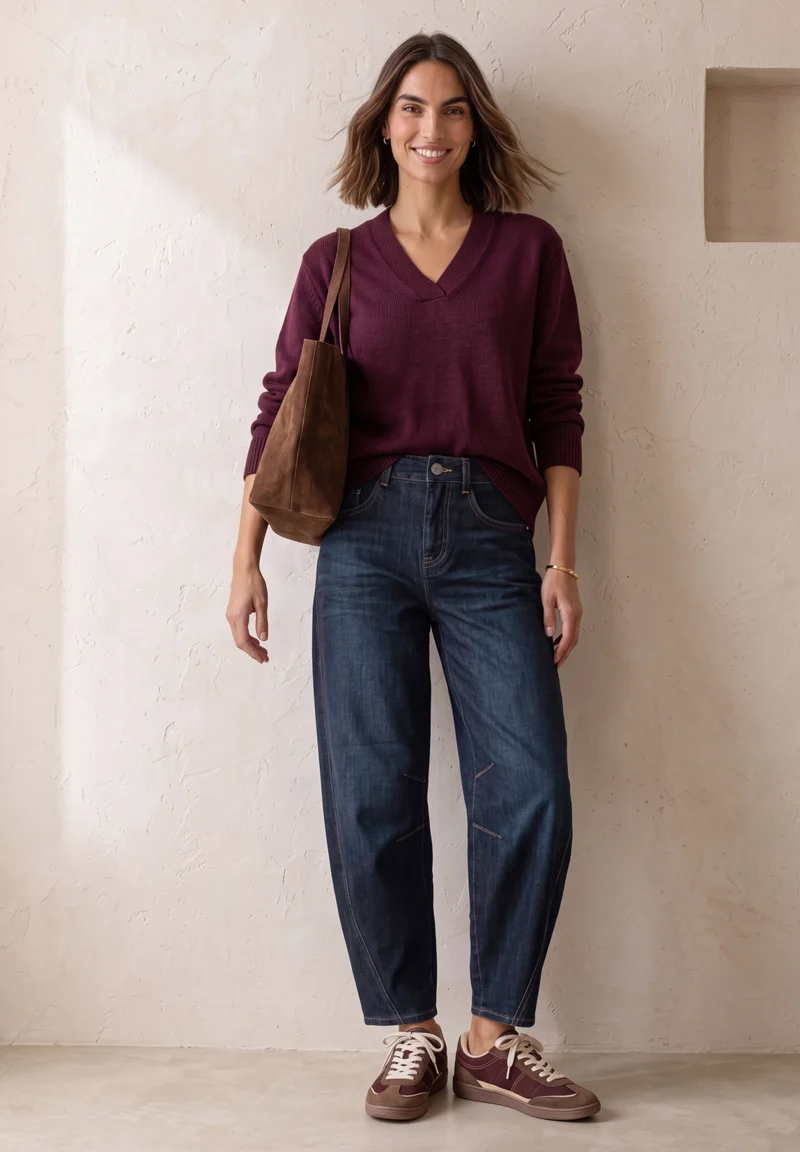 Style Karlie Barrel,hw,dark bl, Dark Blue Washed