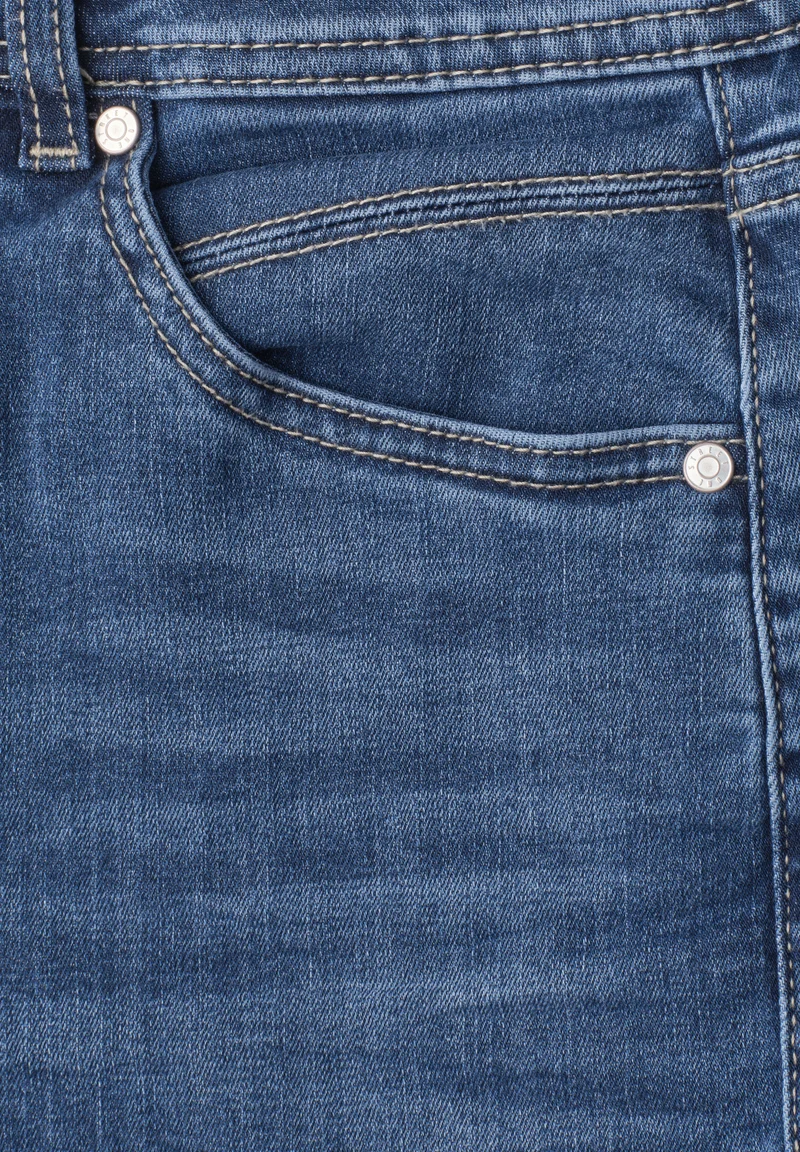 Street One - High Waist Barrel Leg Jeans im Loose Fit - Farbe: Medium Blue washed