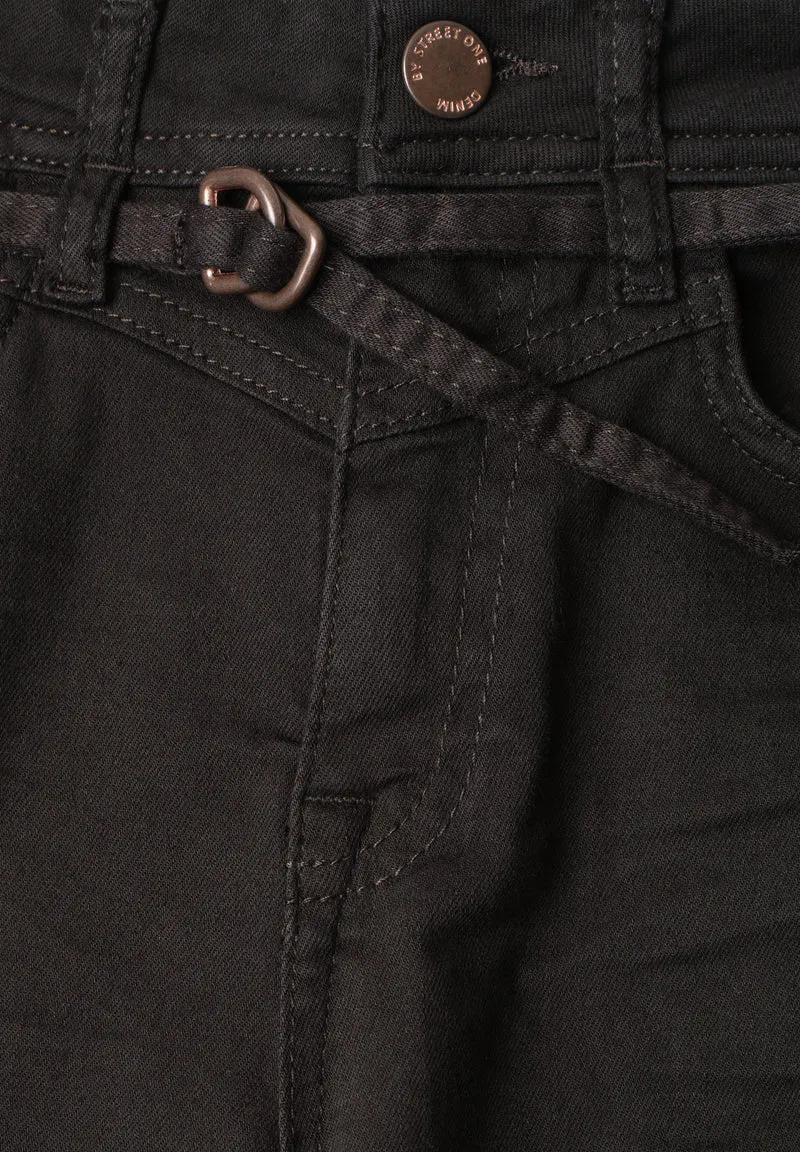 Street One - High Waist Barrel Leg Jeans im Loose Fit - Farbe: Brown Washed