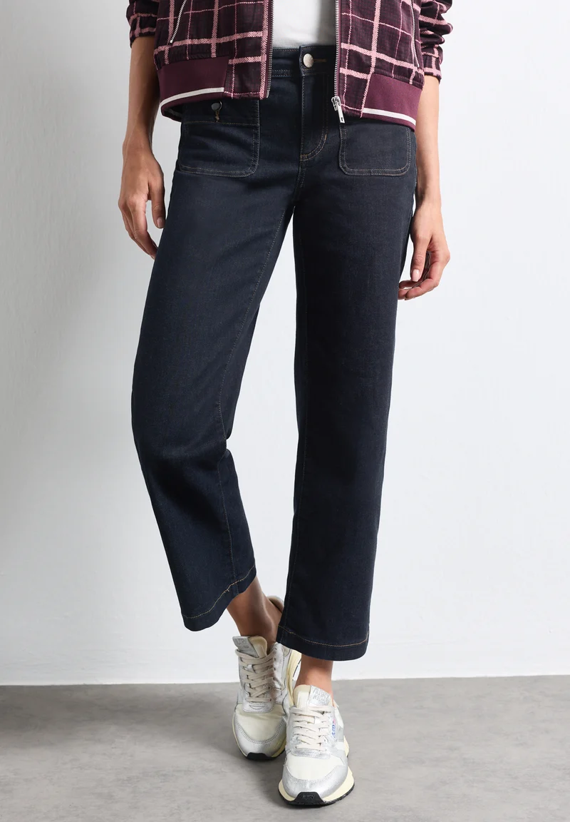 Street One - Mid Waist Straight Leg Jeans Style: Amalia - Farbe: Rinse Washed
