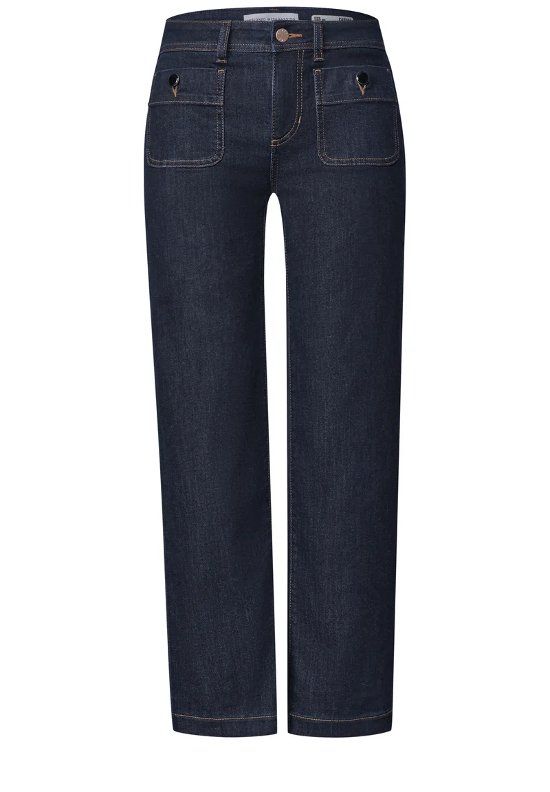 Street One - Mid Waist Straight Leg Jeans Style: Amalia - Farbe: Rinse Washed