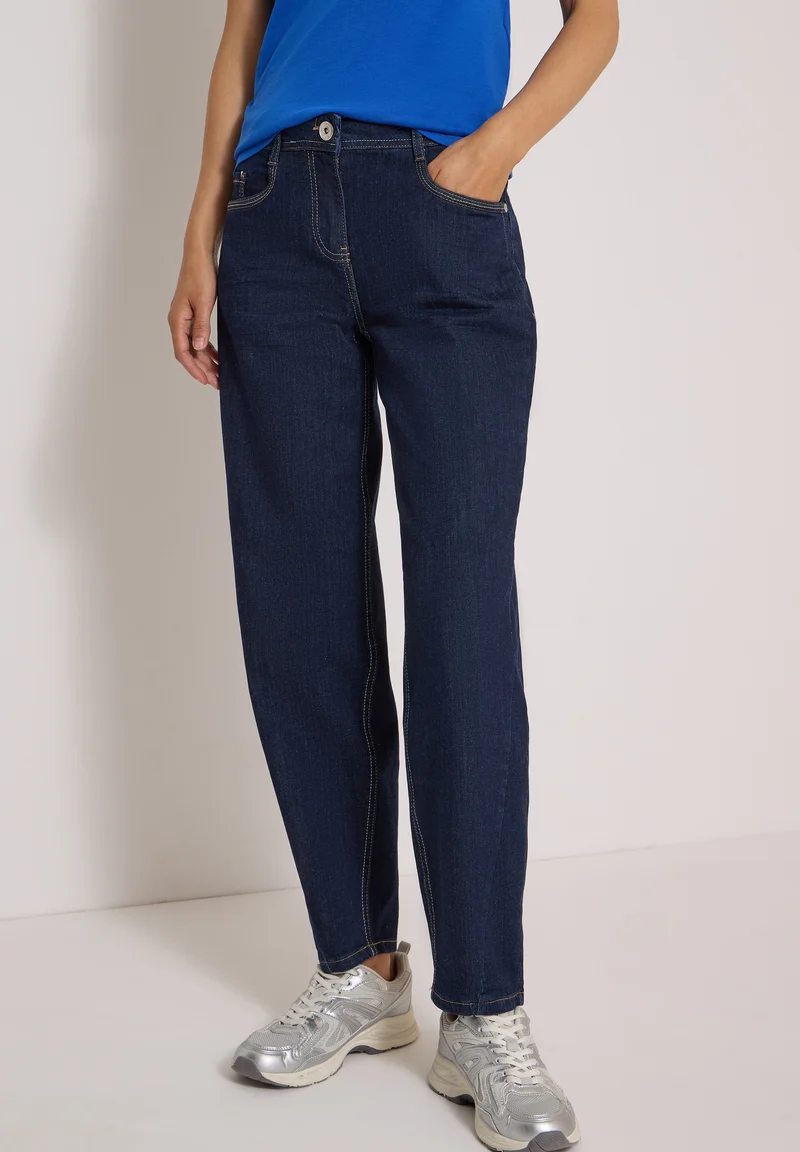 CECIL - High Waist Barrel Leg Jeans "Scarlett" - Farbe: rinsed wash