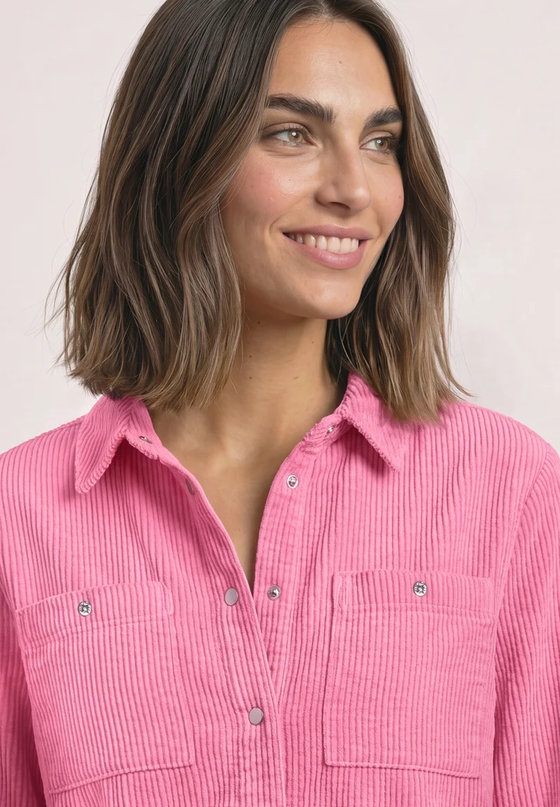 LTD QR Courduroy shirtcollar b, warm blush