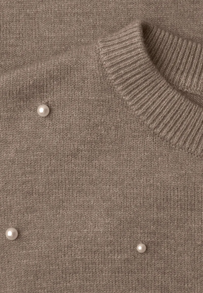 LTD_QR_3/4 sleeve sweater_bead, sanded amber mel.