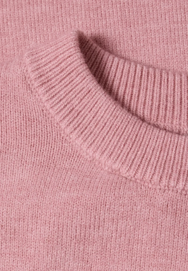 LTD_QR_3/4 sleeve basic sweate, vintage blush mel.