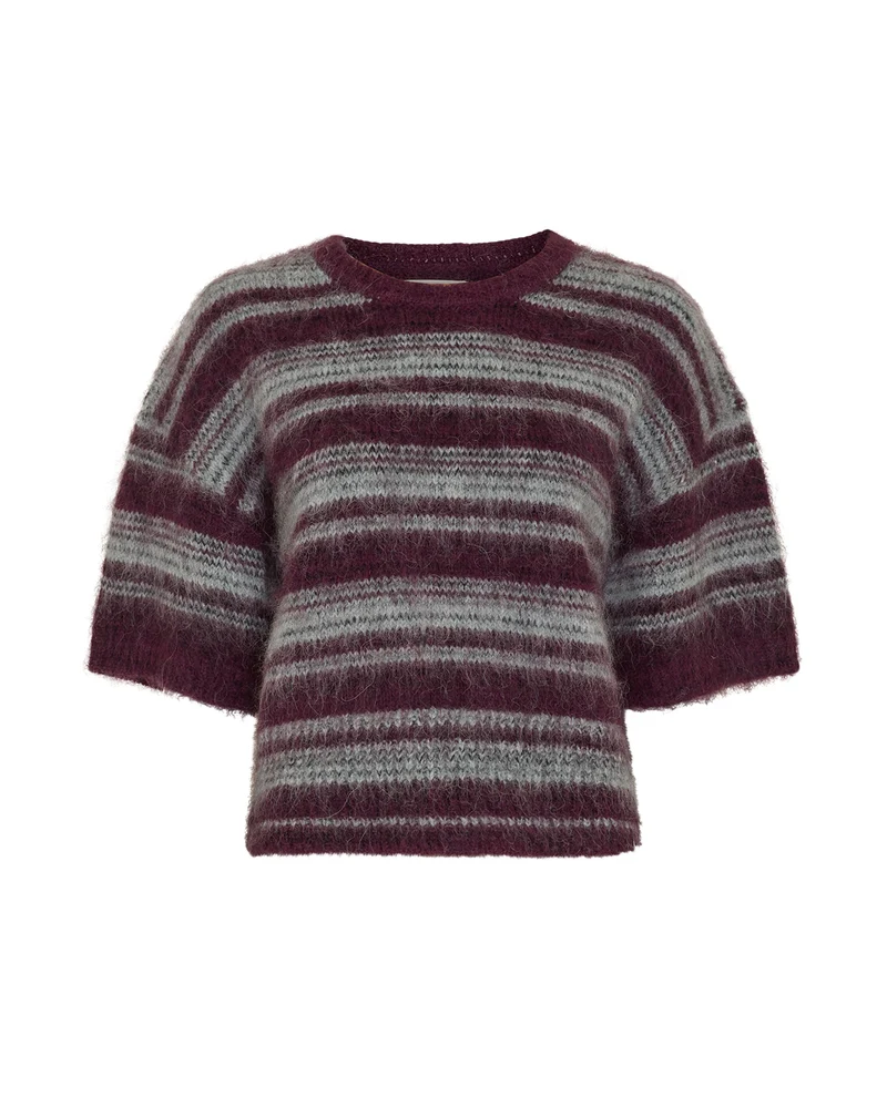 MSCHLycie 2 4 Pullover STP, P Purple H Gray