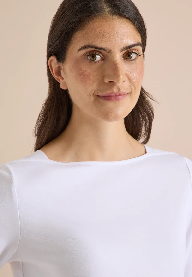 NOS Basic Boatneck Shirt, White