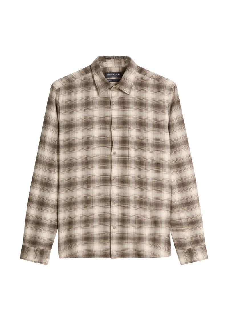 Woven Shirts Longsleeve, Dark Brown_Multi_01