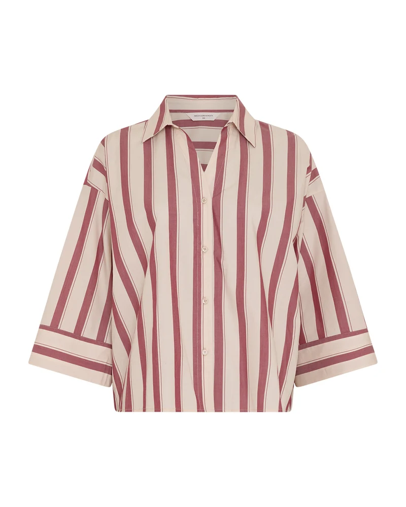 MSCHSusana Selmina 3 4 Shirt STP, Rhodode Oatmeal
