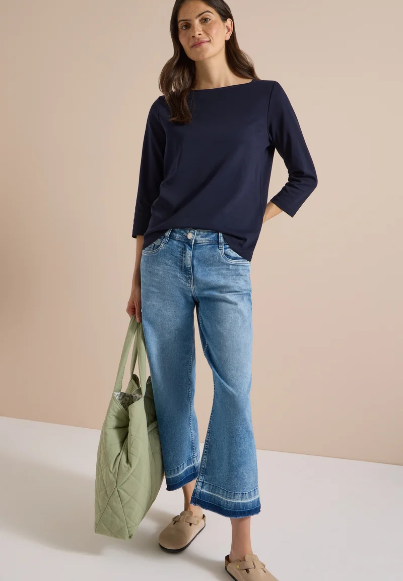 NOS Basic Boatneck Shirt, urban dark blue