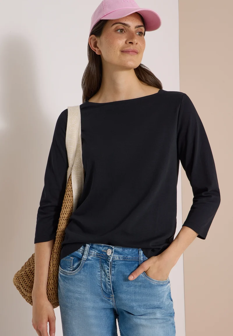 NOS Basic Boatneck Shirt, Black