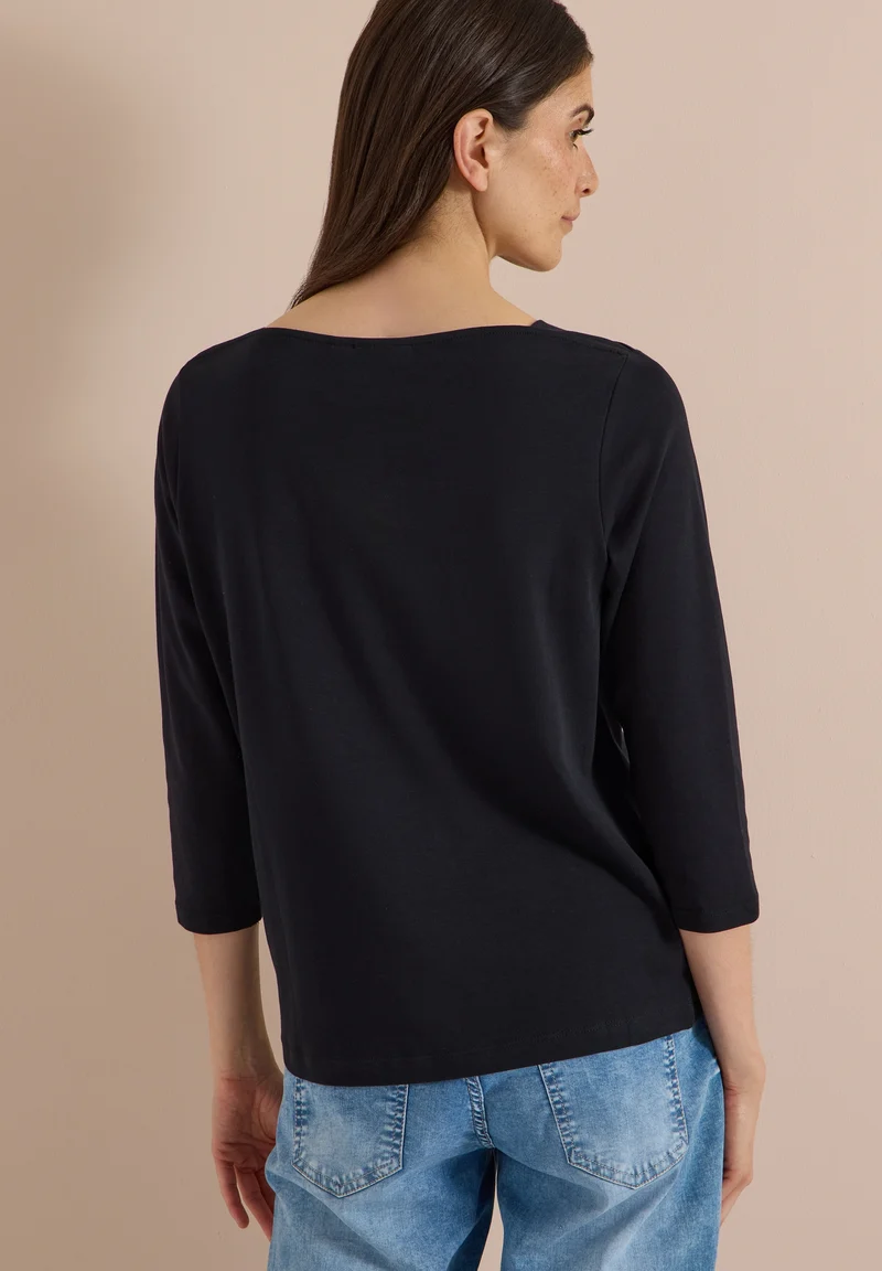 NOS Basic Boatneck Shirt, Black
