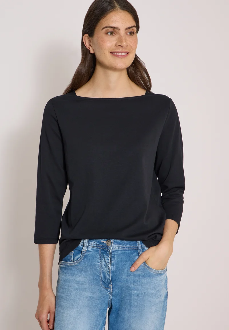 NOS Basic Boatneck Shirt, Black