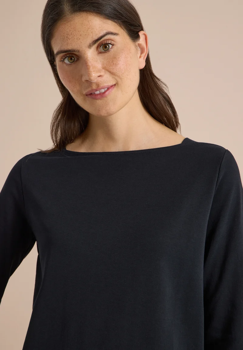 NOS Basic Boatneck Shirt, Black