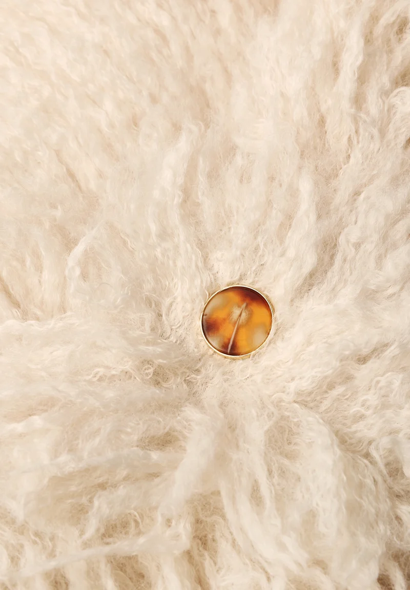 Studio Fake Fur Vest, creamed sand
